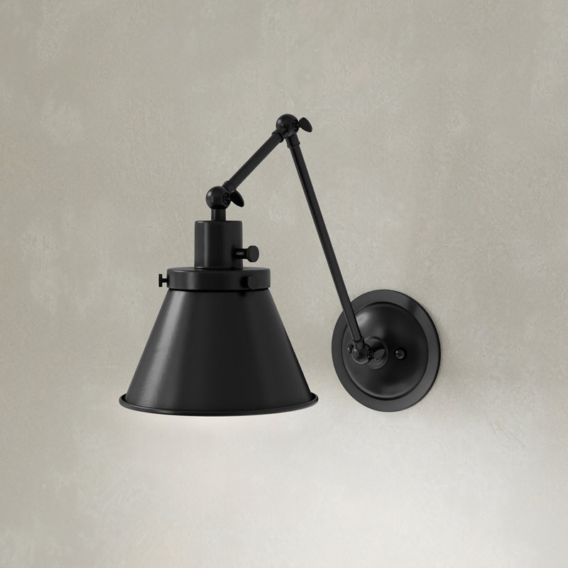 Lampe murale avec bras pivotant 1 lumière Oakpark, Noir