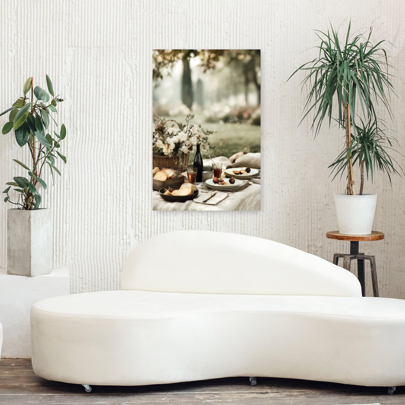 Automne, pique-nique, automne, paix, romantique, automne, art mural nature, 36" H x 24" W