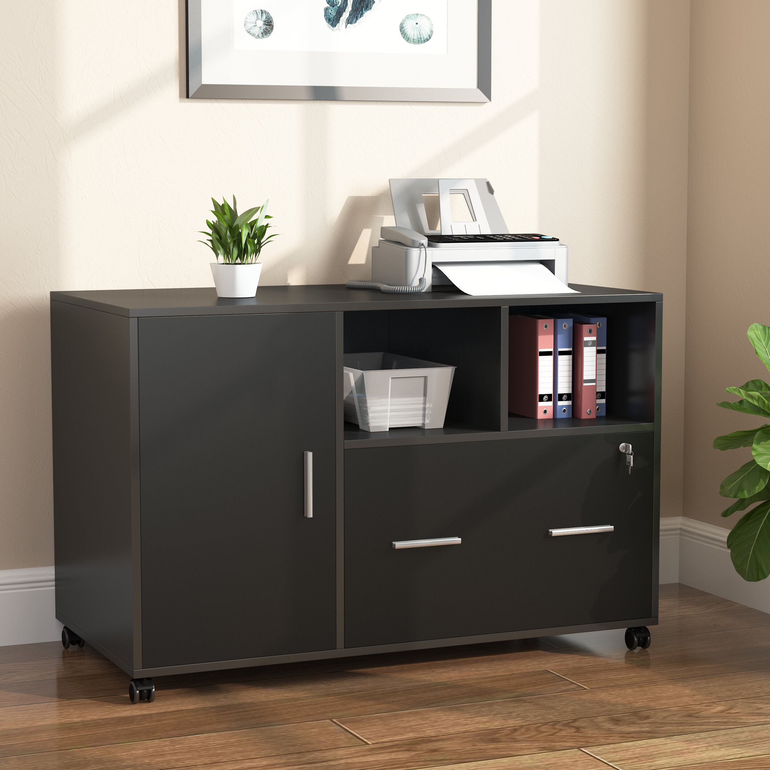 394 Wide 1 Drawer Mobile File Cabinet 