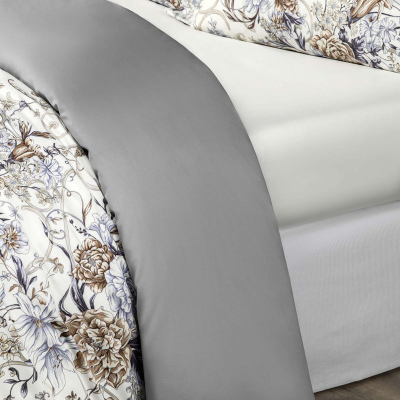 Carol 100% Cotton Floral Flat Sheet, Queen