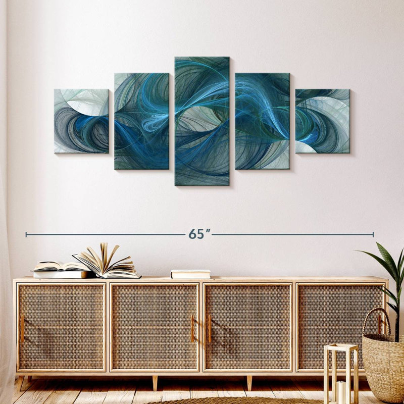 Abstract Linear Waves, 24" H x 55" W