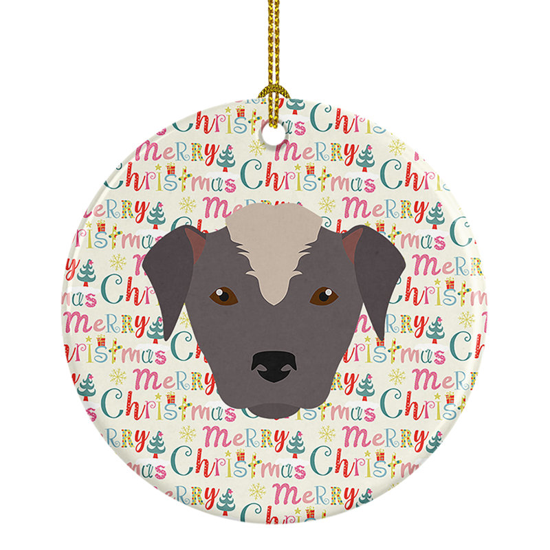 Ornement suspendu chien joyeux Noël équatorien