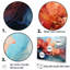 Tempête abstraite orange et bleue sur toile-97025472-134175261