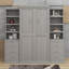 Lit escamotable double avec tablettes et tiroirs