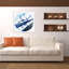 «Blue Stripes 2», reproduction sur verre