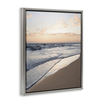 «Beach Tide at Sunset Floater», art mural sur toile par Natalie Carpentieri