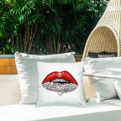 Coussin d'extérieur imprimé chic pour femmes