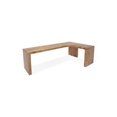 Burlywood L-Shaped Solid Wood desk