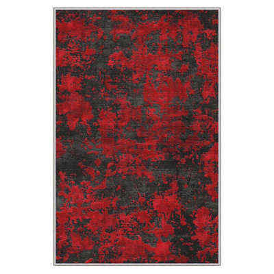 Premium Hall Carpet (3.3 x 9.8 ft), 100% Polyester, 8 mm Pile Height | Antibacterial, Non-Slip PVC Dot Underside, 650 gr/m² | Machine Washable, 3D Digital Printing | Ideal for Living Room & Entryways, Durable & Stylish Design