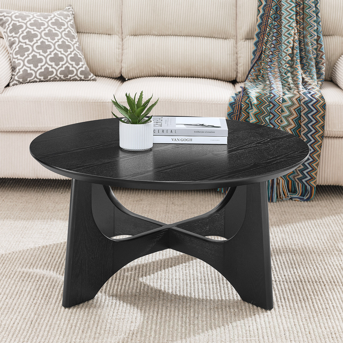 George Oliver Stylish Round Coffee Table for Living Room and Reception ...