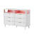 6 Drawer Cabinet With Fluted Panel RGB LED Light 47 Inch W-906773483