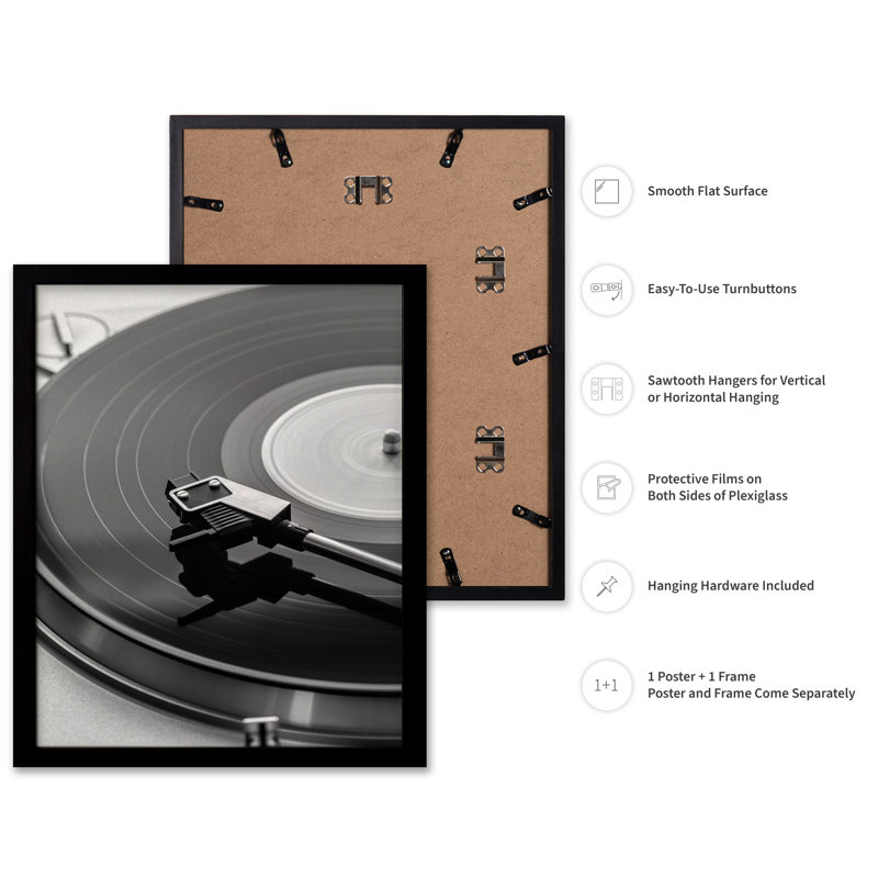 Disque vinyle, Black Framed, Poster, 24"H x 32"W