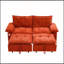 Canapé-lit convertible en velours de 73 pouces avec canapé-lit et matelas escamotable-1214033645