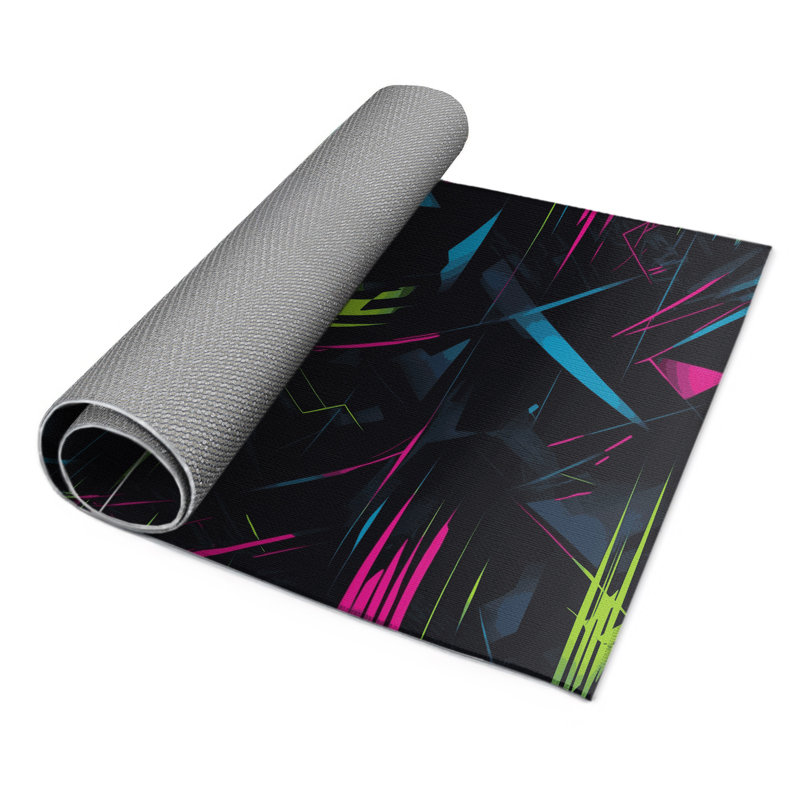 Neon Splinter Indoor And Outdoor Area Rug, Rectangle 1'6" x 2'6"