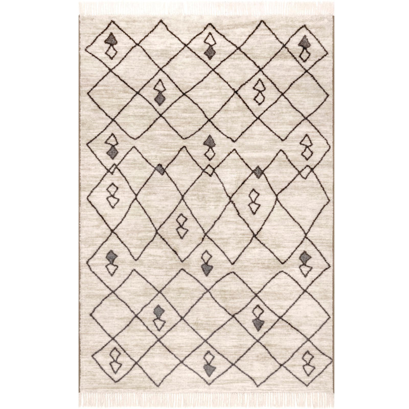 Geometric Indoor Rug, Rectangle 6'7" x 9'