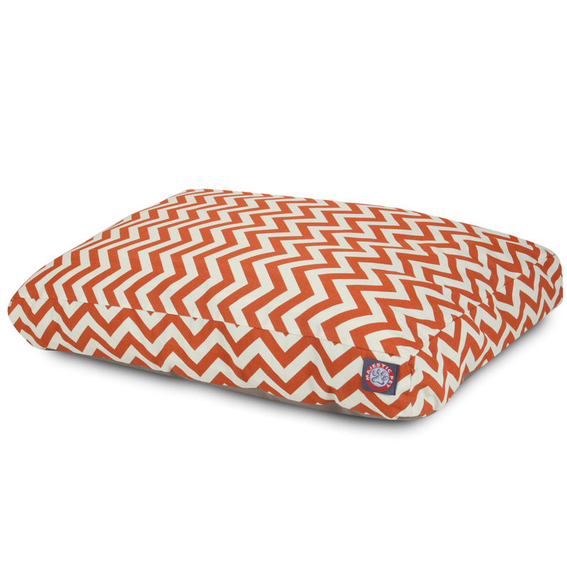Oreiller Zig Zag, Orange brûlé, Très grand (l 42 po x P 50 po x H 5 po)