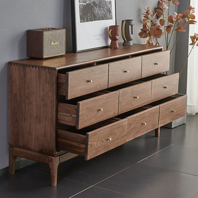 Tall Cabinet Foot Metal Handle Buffet Table