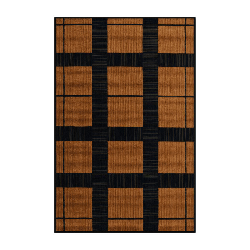 Tapis damier noir lavable à la machine, Tapis de couloir 2 pi x 5 pi