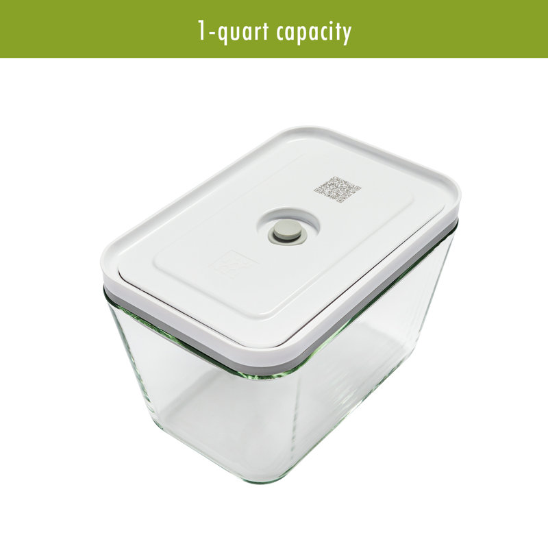 Fresh & Easy Glass Airtight Meal Prep 0.95 Qt Food Storage Container