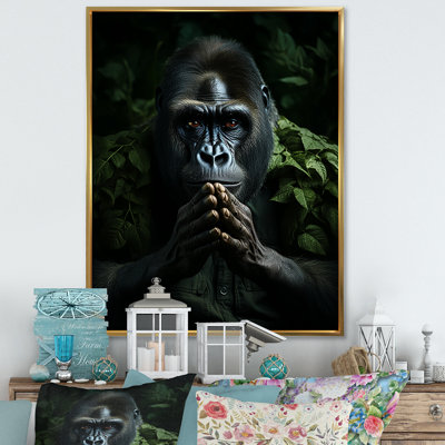 «Gorilla Serenity», reproduction d'art sur toile