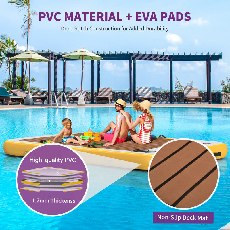 Balconera Inflatable Floating Dock, 8 ft. W