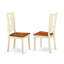 Ensemble de table de salle à manger 7 pièces composé d'une table de salle à manger rectangulaire avec feuille papillon et 6 chaises de salle à manger, babeurre et cerise-367501469-339837643-346647087