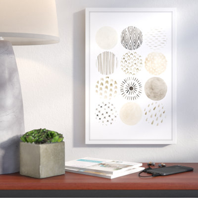 Neutral Pattern Play II - Single Picture Frame Painting
