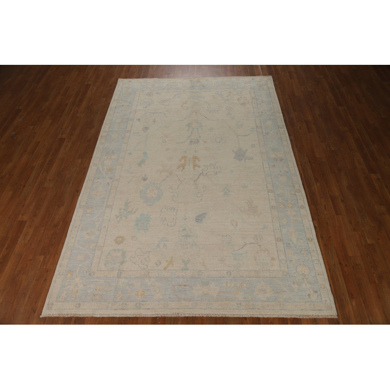 Vegetable Dye Oushak Turkish Area Rug 6x9