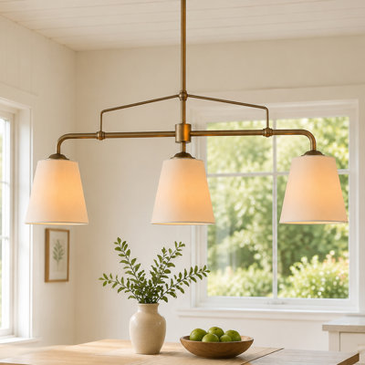 Lustre linéaire pour îlot de cuisine à 3 lumières Lidia