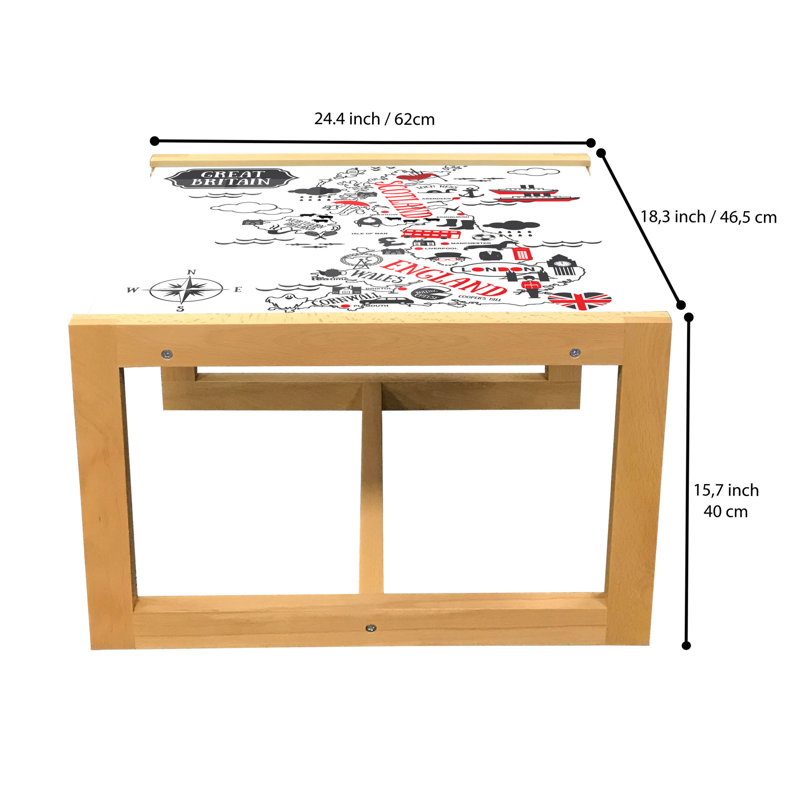 Jakale Sled Coffee Table, 40cm H x 46.5cm W x 62cm D