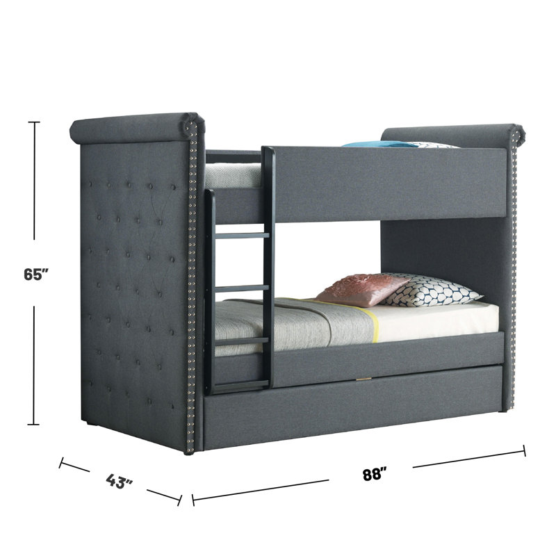 Gefferie Upholstered Platform Bed, Gray