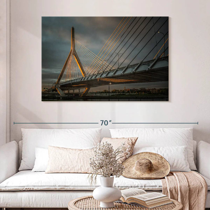 Lilie orageux, pont Leonard P Zakim, H 32 po x l 48 po