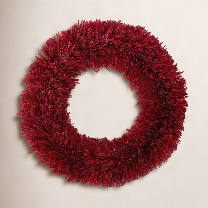 Couronne Yuletide, H 15,5 po x l 15,5 po x P 4,5 po, Vert