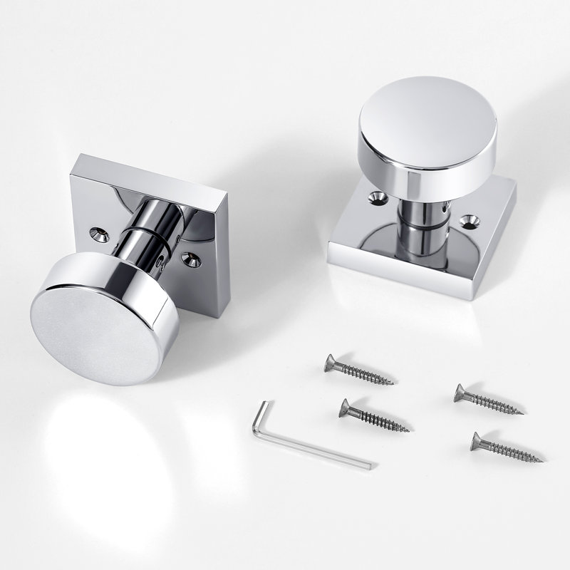 Modern Grace Series Double Dummy Door Knobs, Polished Chrome