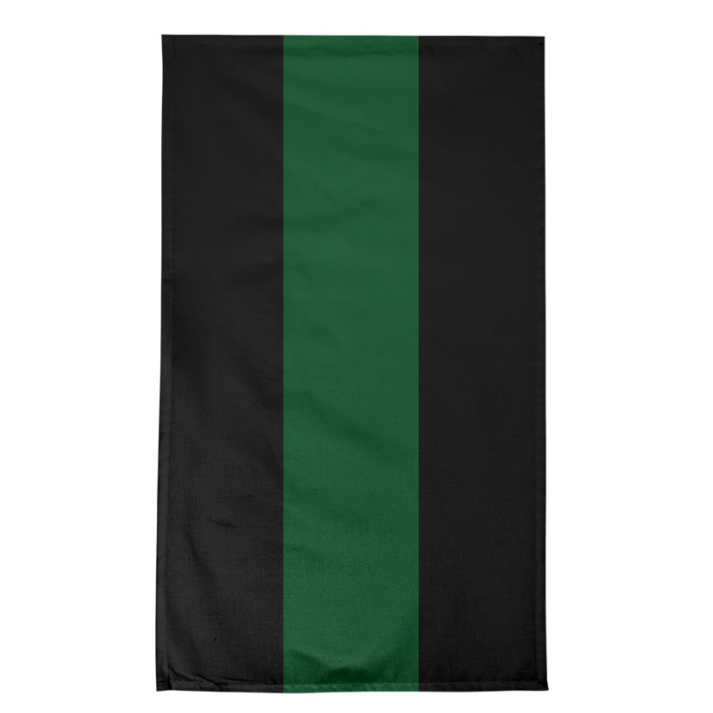 Torchon Football, Noir / vert Good Land / basketball noir, Cotton Blend