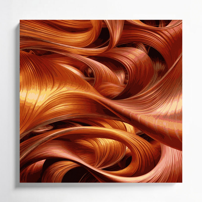 Art numérique sur toile, abstraction numérique 23, H 16 po x l 16 po