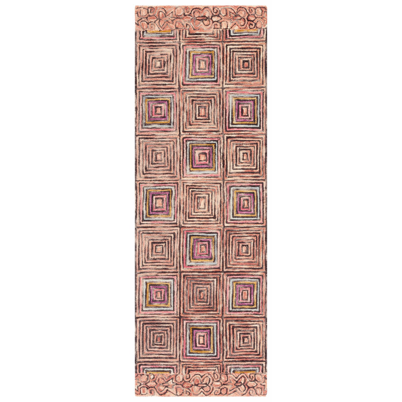 Deyoung Hand Tufted Wool Geometric Rug, Runner 2'3" x 7'
