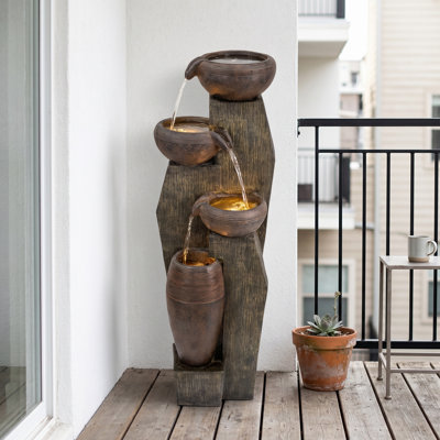 Fontaine de jardin 33 ", 4 lumières