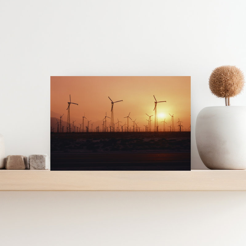 Wind Turbines At Sunset California USA by Collezione Panoramica - Print, 30.48 cm H x 45.72 cm W