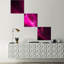 Toile, art mural abstrait, motif fractal magenta, multi-pièces - bureau fractal