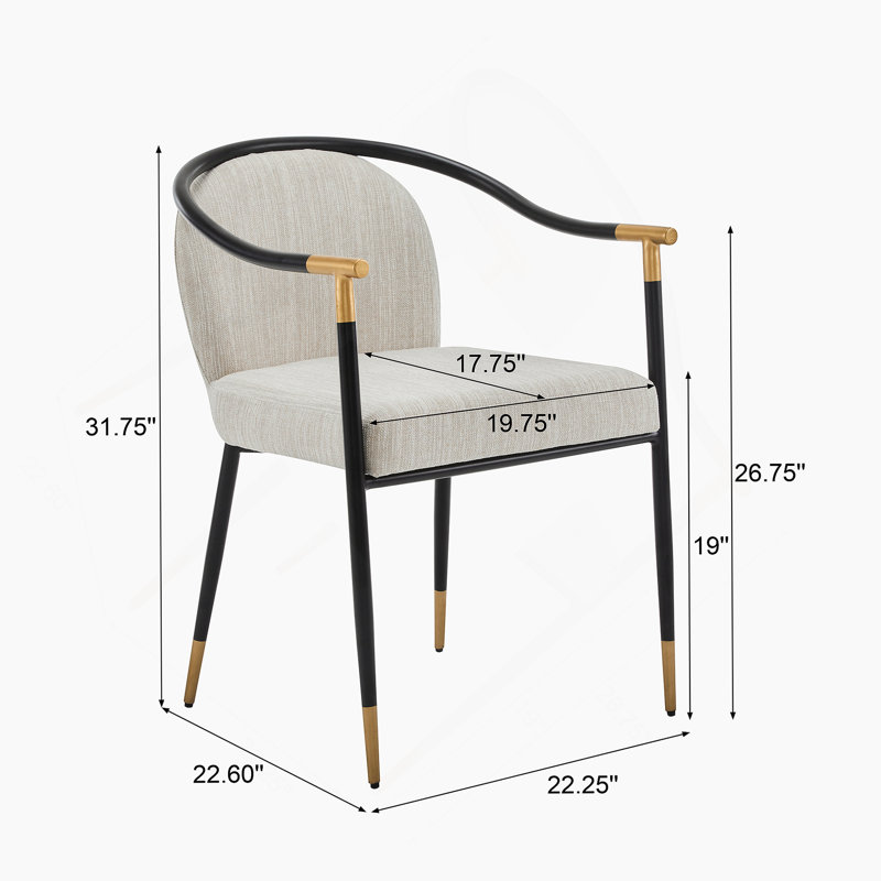 Chaise rembourrée Modern, Beige