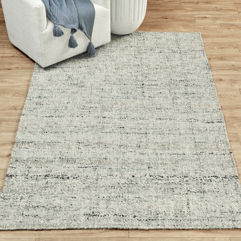 Abstract Area Rug in Gray, Rectangle 2' x 3'