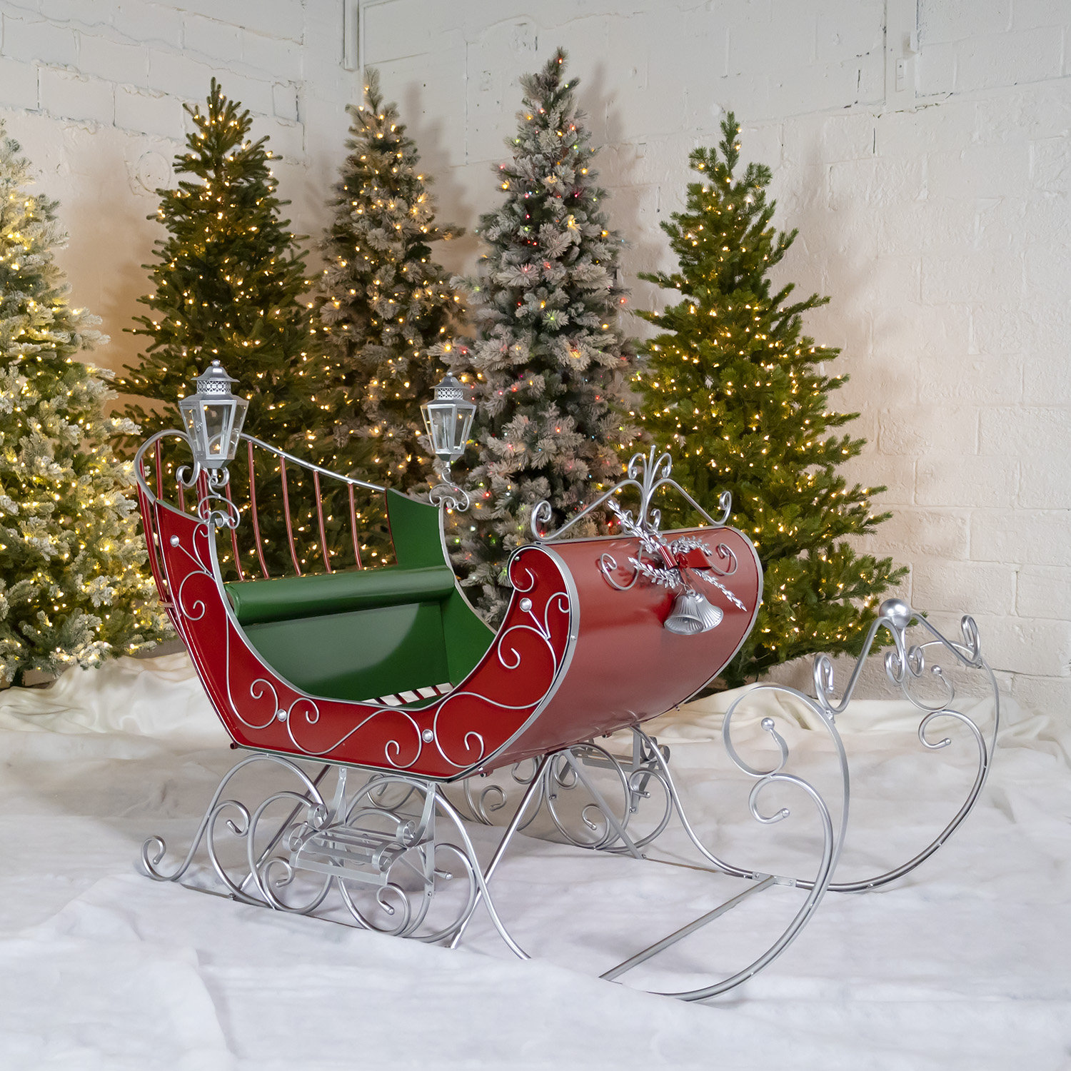 Metal Christmas Decoration, Red/Green/Silver
