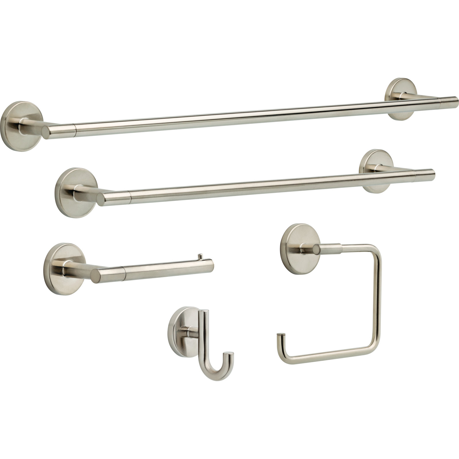 Trinsic Wall-Mounted Towel Bar, Brilliance Stainless, 1.13" H x 24" L x 3.31" D