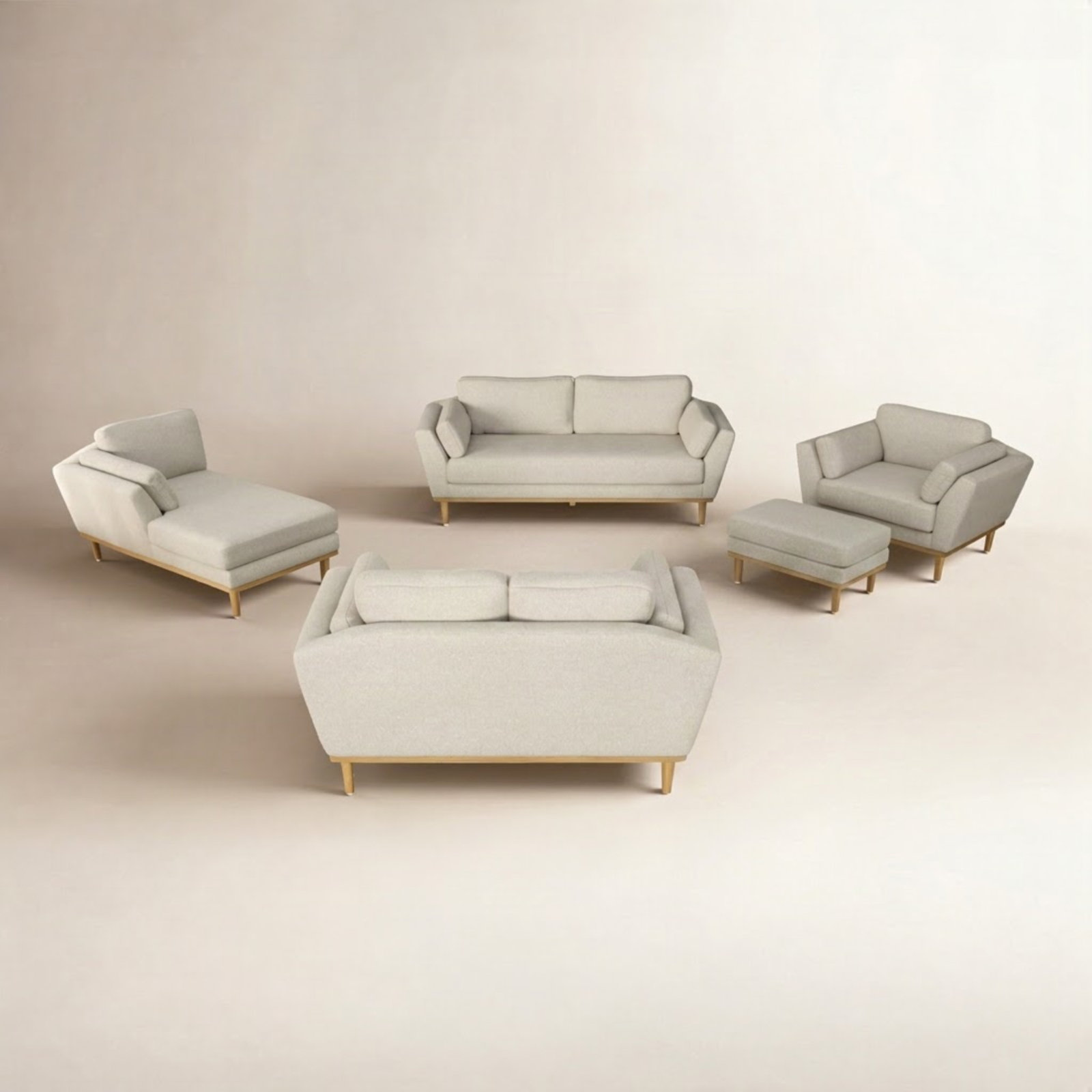 Rudi Living Room Set with Ottoman