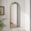 Miroir mural 58 po x 24 po avec applique murale sculptée sur le dessus-1087314367