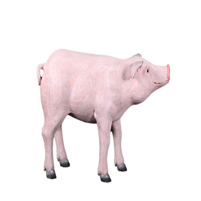 Statue de bébé cochon debout taille réelle
