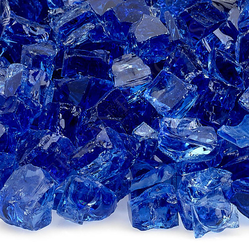Verre de foyer 1/2 po, Bleu de cobalt
