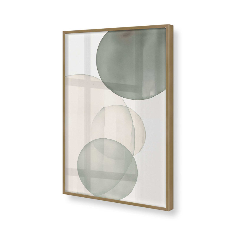 «Silent Spheres I Print», Cadre doré brossé, H 15,25 po x l 12,25 po
