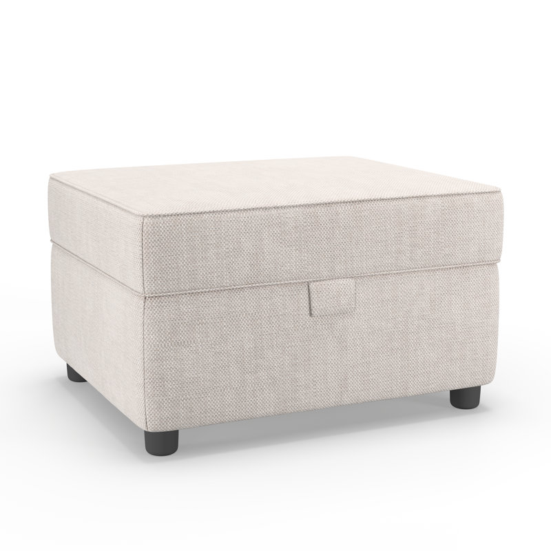 Vivo Rectangle Storage Ottoman, Sand 